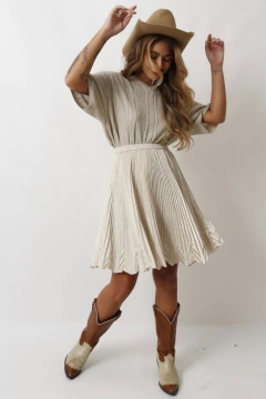 saia plissada dourada vintage - comprar online