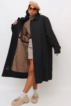 TRENC COAT RALPH LAUREN FORRO XADREZ LÃ - comprar online