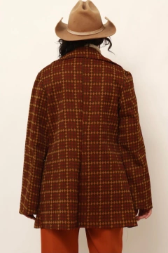 Casaco xadrez vintage hollywood 70´s