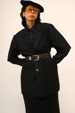 Blazer acinturado manga curta - comprar online