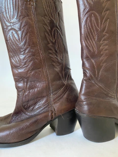 bota western marrom 39 couro vintage na internet