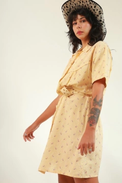 vestido estampado amarelo verão 94’s - comprar online