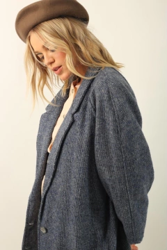 blazer xadrez azul forrado 60’s - comprar online