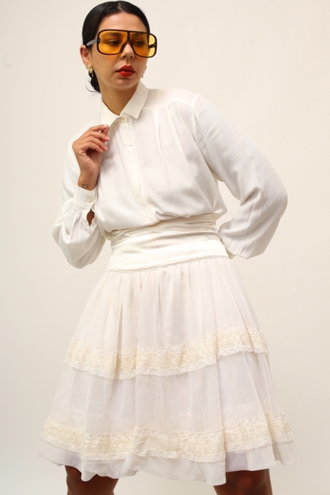 Camisa branca viscose tromps
