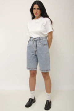Bermuda jeans cintura alta vintage