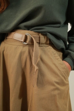 Saia Jurrassic safari bege com cinto - loja online