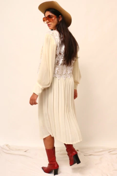 Conjunto made in FRANCE Saia plissada + cropeed renda - loja online