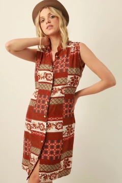 Vestido estampado fresquinho vintage - Capichó Brechó
