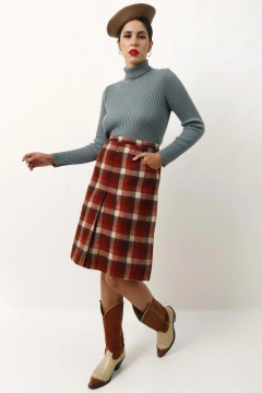 Gola alta verde mint tricot vintage - loja online