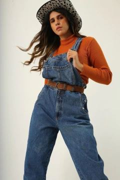 macacão jardineira jeans baggy vintage - Capichó Brechó