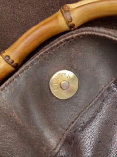 Bolsa GUCCI BAMBOO couro marrom - loja online