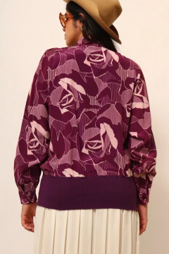Camisa roxa pala barra estampa na internet