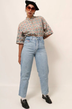 Calça jeans cintura alta classica azul - comprar online