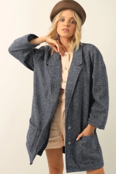 blazer xadrez azul forrado 60’s - loja online
