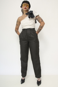 Calça cintura alta rami preta vintage