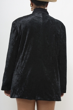 Imagem do Blazer veludo preto vintage classico