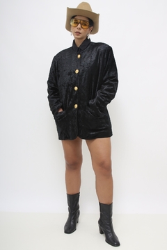 Blazer veludo preto vintage classico na internet