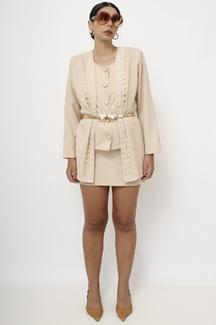 Conjunto bege BLAZER + SAIA