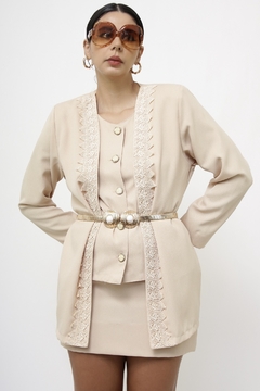Conjunto bege BLAZER + SAIA - comprar online