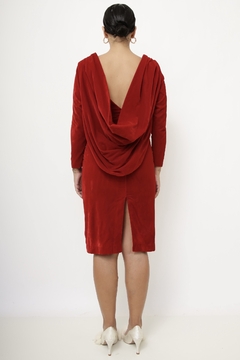 Vestido veludo vintage caimento costas na internet