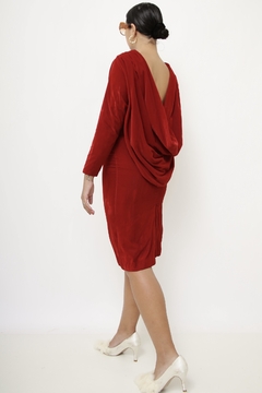 Vestido veludo vintage caimento costas - loja online