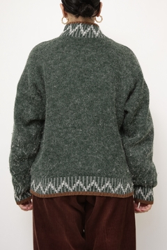Pulover verde tricot vintage