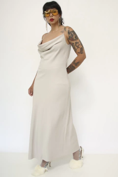 Imagem do Vestido bege decote vintage