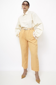 Calça linho laranja GREGORY - loja online
