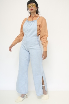 Macacao jeans flare classico - loja online
