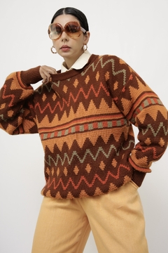 Pulover vintage 90´s laranja - Capichó Brechó