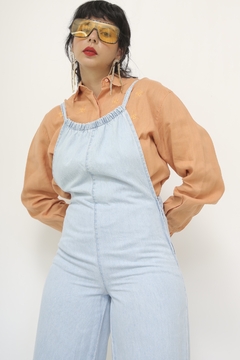 Macacao jeans flare classico na internet