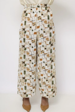 Calça estampada cintura alta - loja online