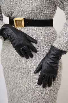 luvas 100% couro vintage