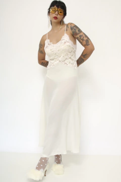 Camisola transparência renda vintage - loja online