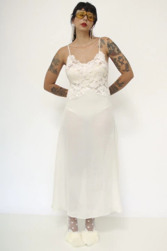 Camisola transparência renda vintage