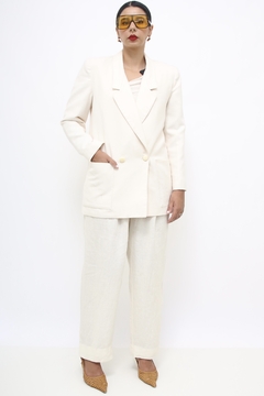 Blazer creme MAGI ROUUFF vintage - Capichó Brechó
