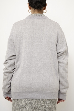 Moletom cinza vintage sport - loja online