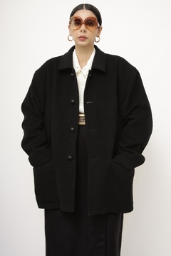 Casaco preto lã forro xadrez GENTS - comprar online