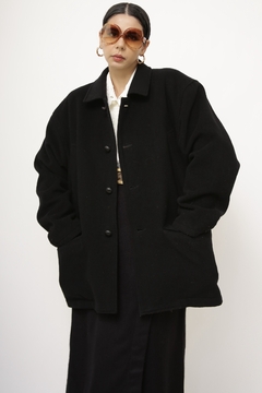 Casaco preto lã forro xadrez GENTS - loja online