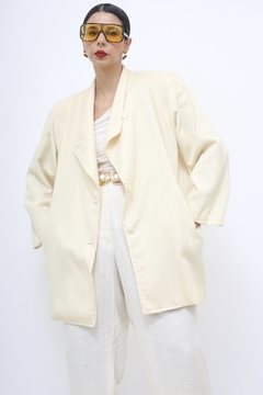 Casaco bege traspassado vintage - comprar online