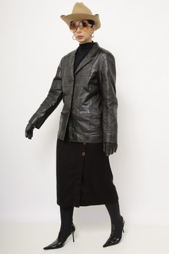 Blazer 100% couro recortes