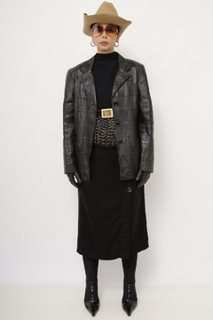 Blazer 100% couro recortes