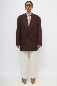 Blazer marrom ombreira vintage na internet