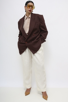 Blazer marrom ombreira vintage - comprar online