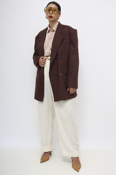 Imagem do Blazer marrom ombreira vintage