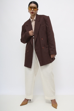 Blazer marrom ombreira vintage - comprar online