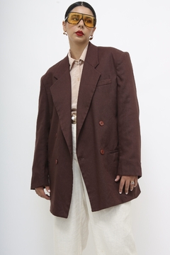 Blazer marrom ombreira vintage