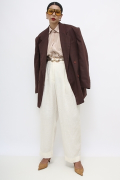 Blazer marrom ombreira vintage - loja online