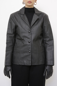 Imagem do Blazer 100% couro preto
