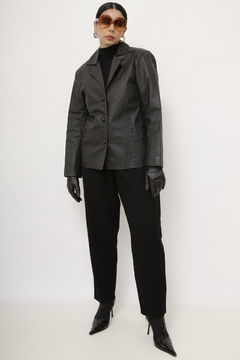 Blazer 100% couro preto na internet